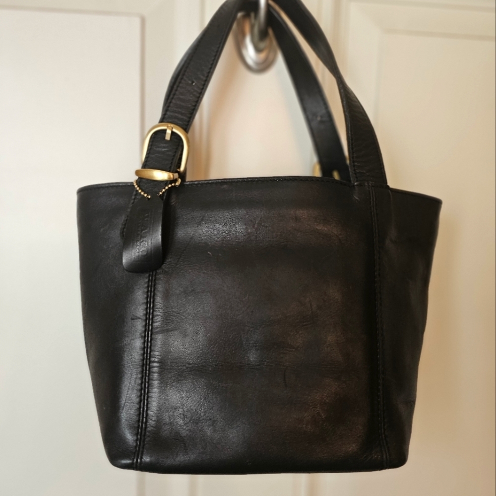 WAKO• Black Leather  Satchel🌼